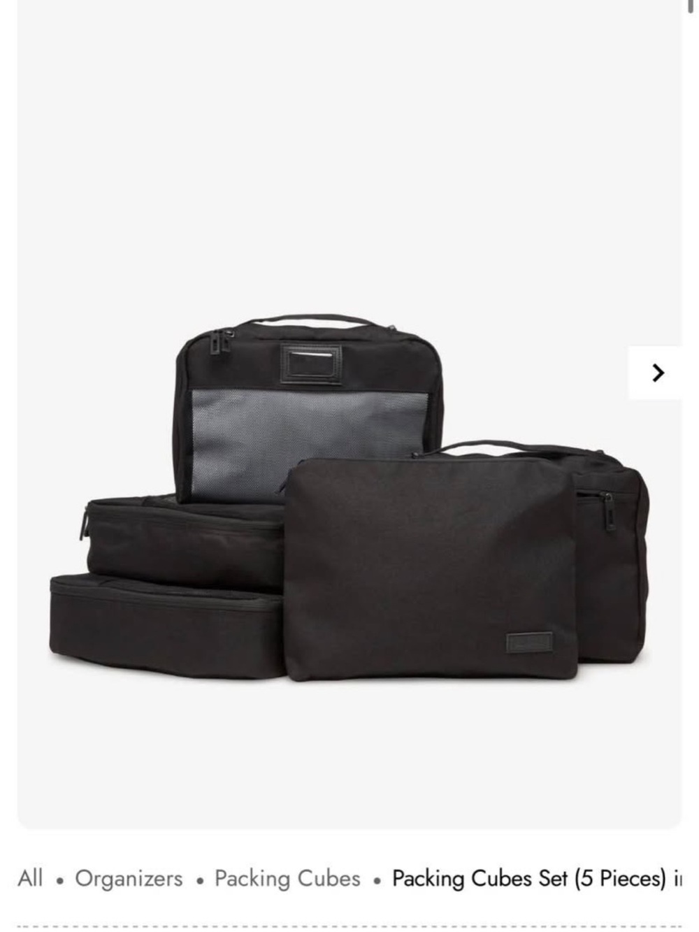 Calpak Black 5-Piece Packing Cube Set